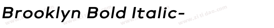Brooklyn Bold Italic字体转换